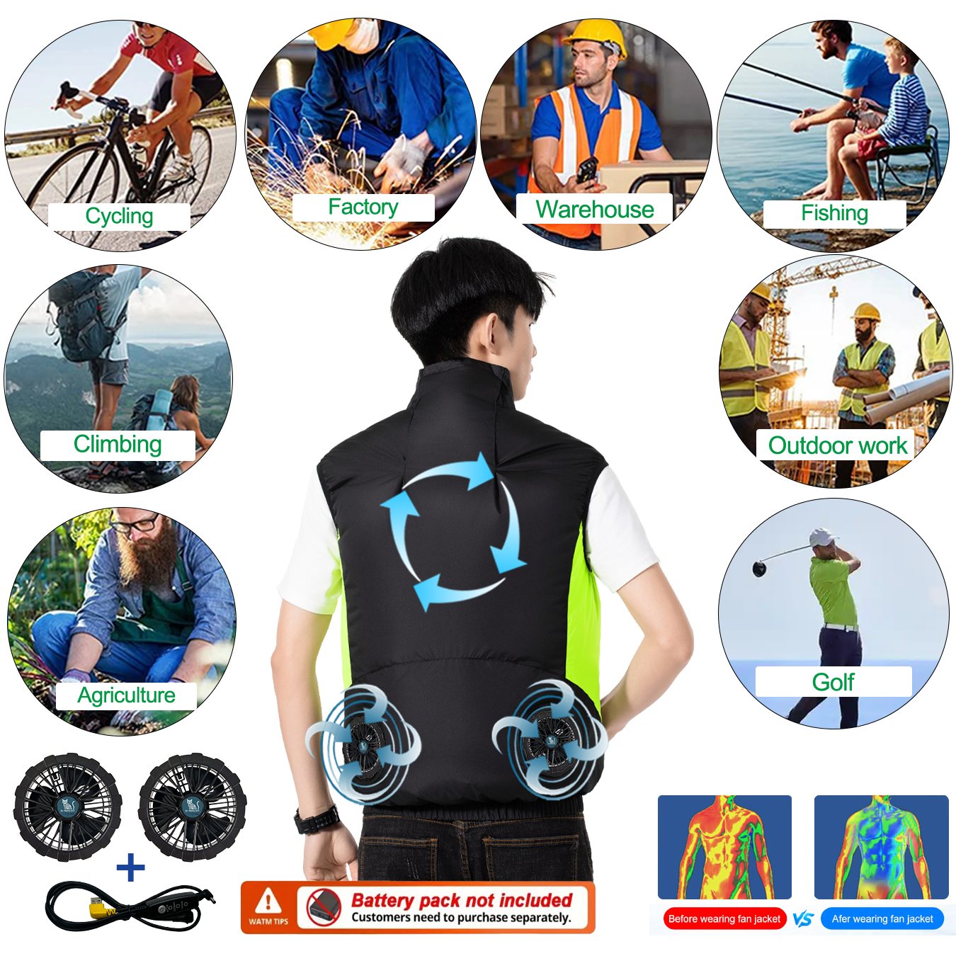 Summer Breathable Wearable Coo - Fishing Vest incelemesi ve fiyatı