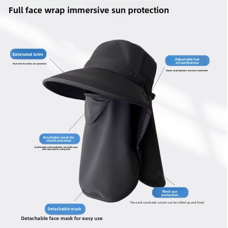 Full Coverage Sun Hat with Fac - Fishing Mask Sun Protection incelemesi ve fiyatı