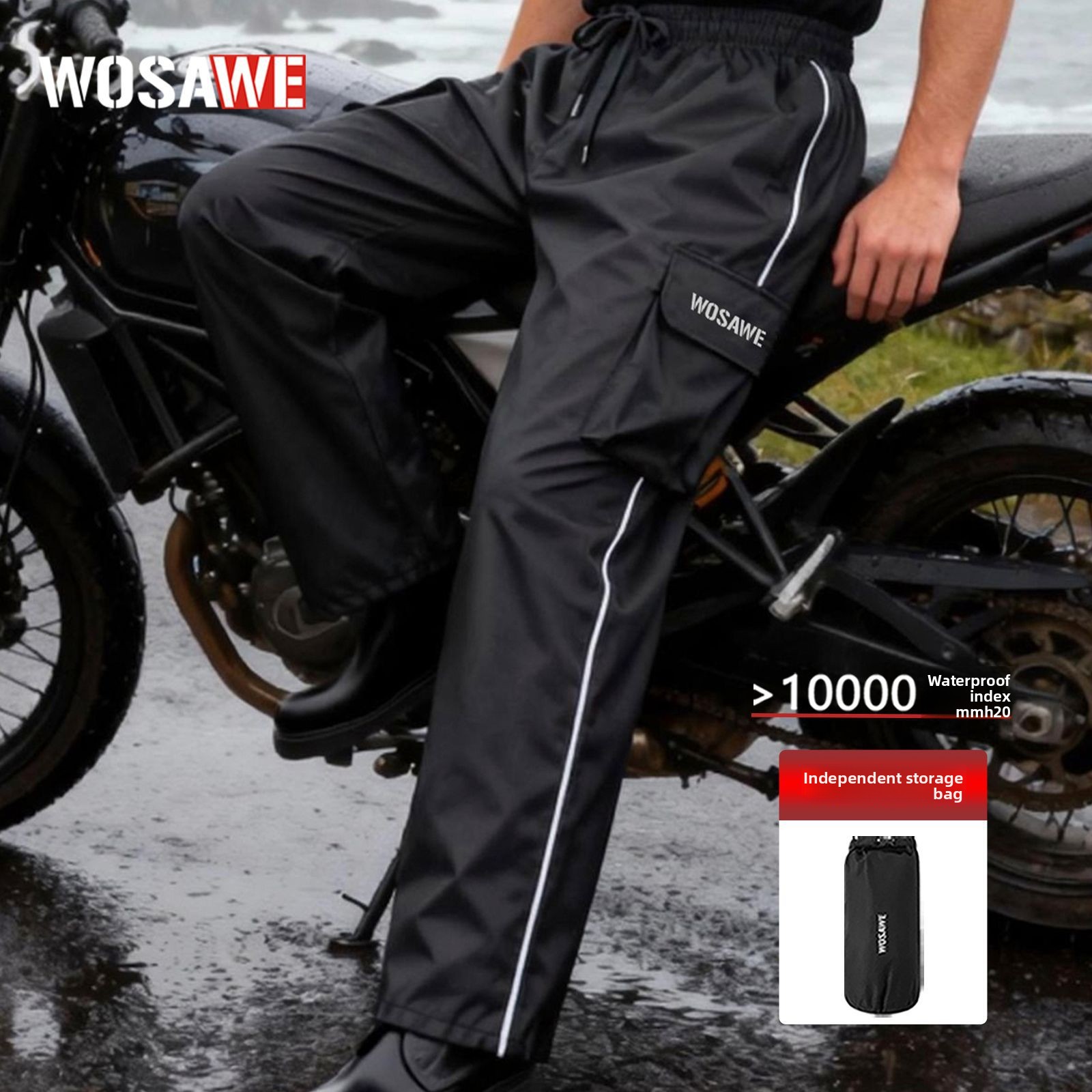 WOSAWE Motorcycle Rain Pants R - Fishing Pants Waterproof incelemesi ve fiyatı