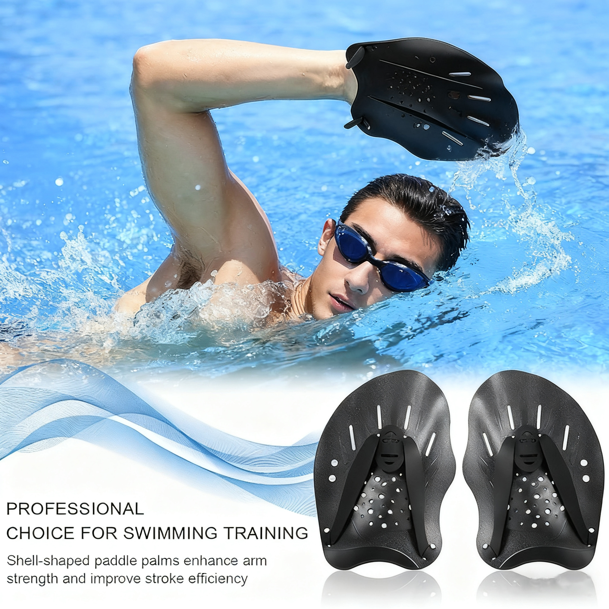 Adjustable Swimming Hand Paddl - Fishing Gloves incelemesi ve fiyatı