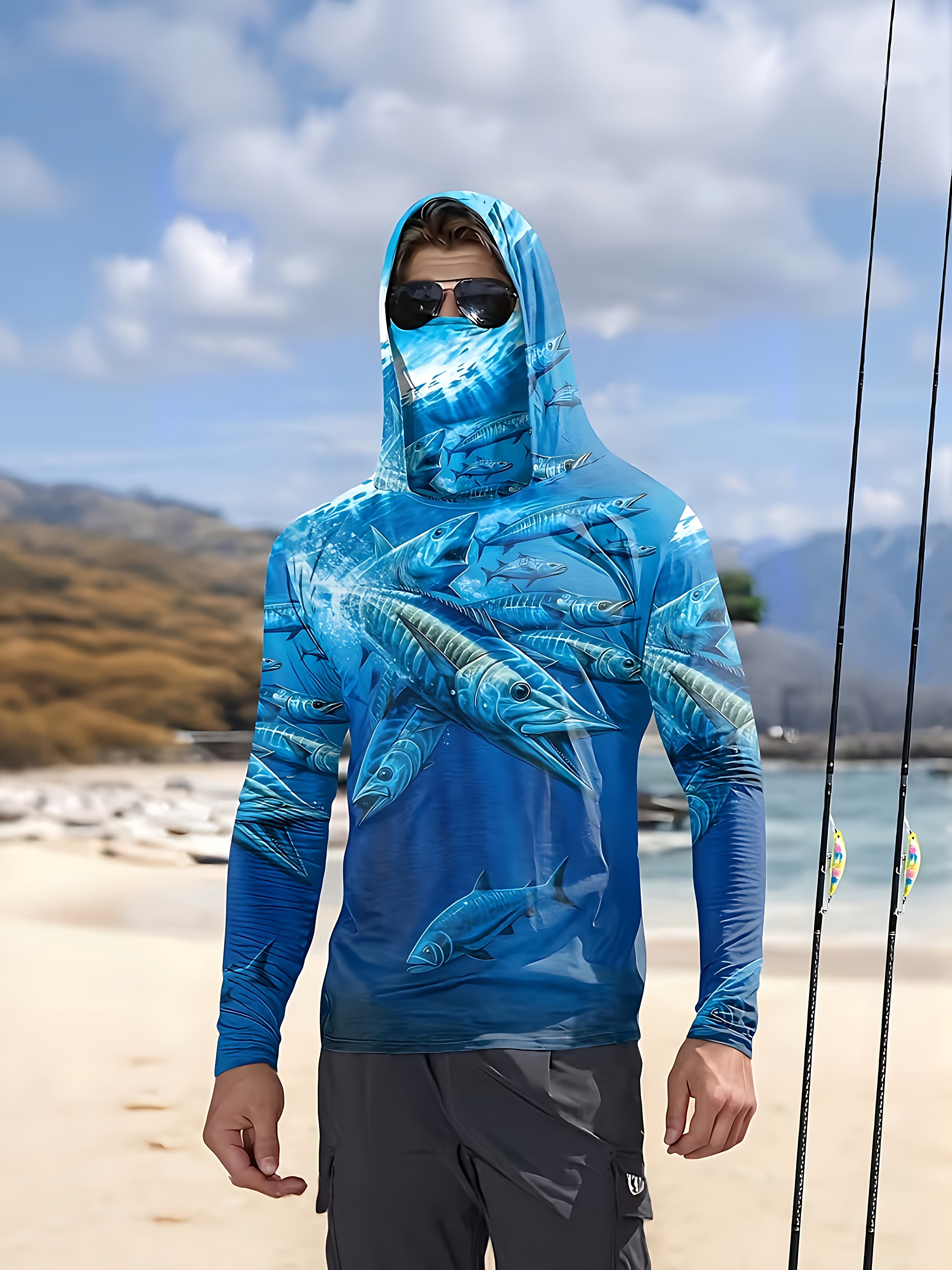 Fishing Shirt Hooded Men Fishi - Fishing Shirt Uv Protection incelemesi ve fiyatı
