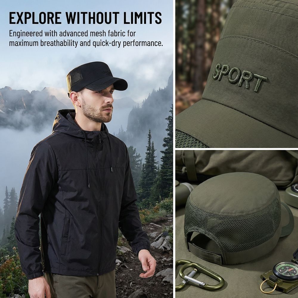 New Adjustable Flat Top Cap Su - Fishing Hat incelemesi ve fiyatı