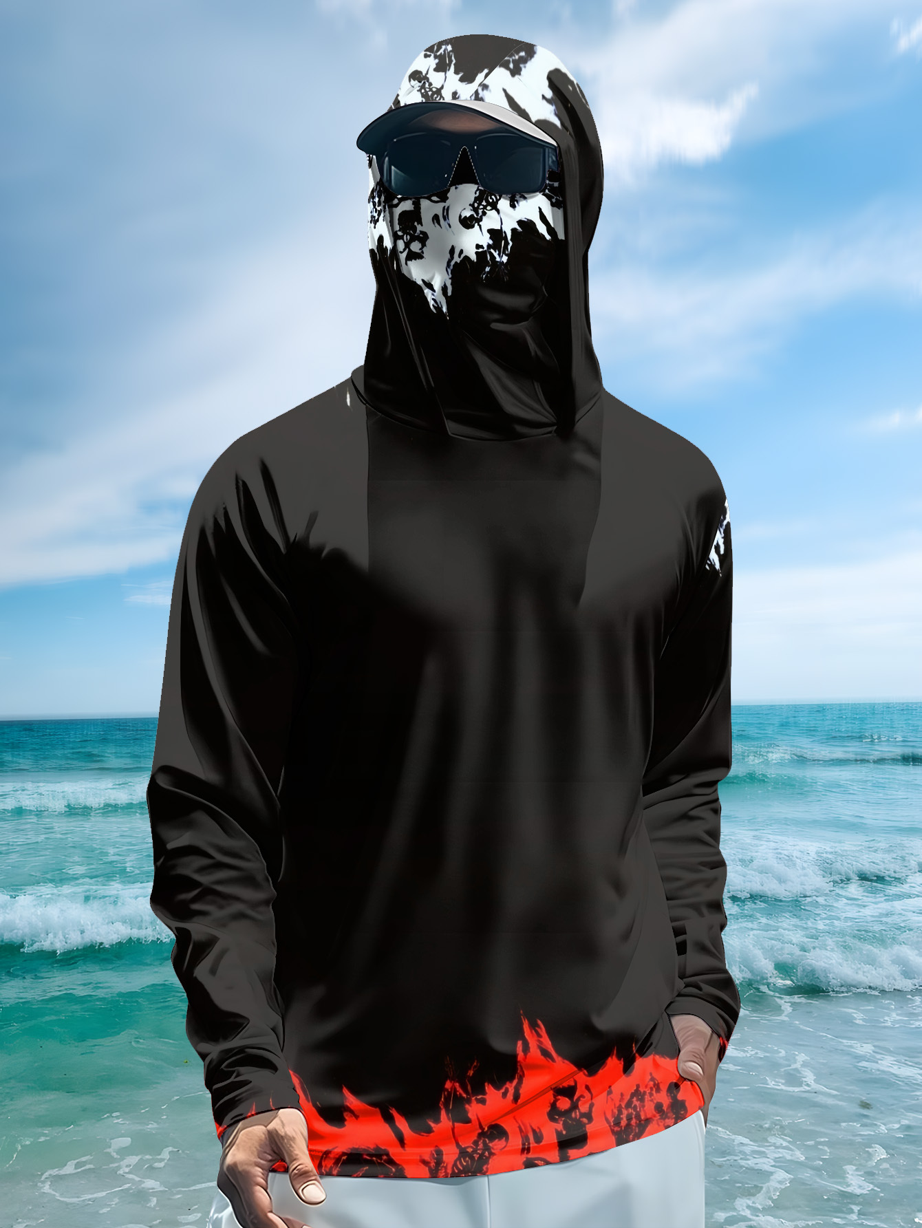 Men Hood Fishing Shirt long sl - Fishing Shirt Uv Protection incelemesi ve fiyatı