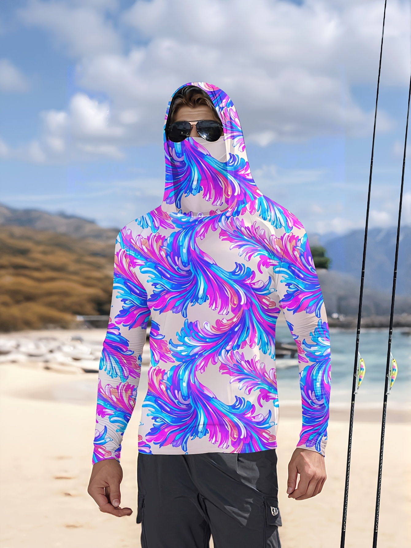 Men Hood Fishing Shirt long sl - Fishing Shirt Uv Protection incelemesi ve fiyatı