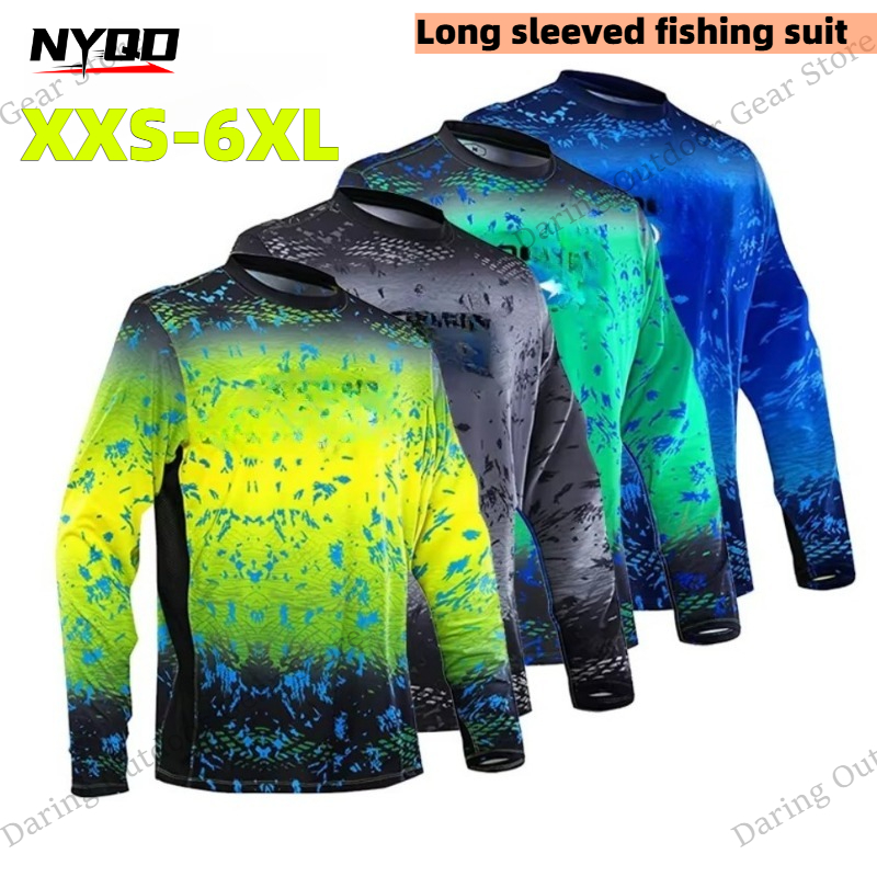 Men's Long Sleeve UPF 50+ Fish - Fishing Shirt Uv Protection incelemesi ve fiyatı