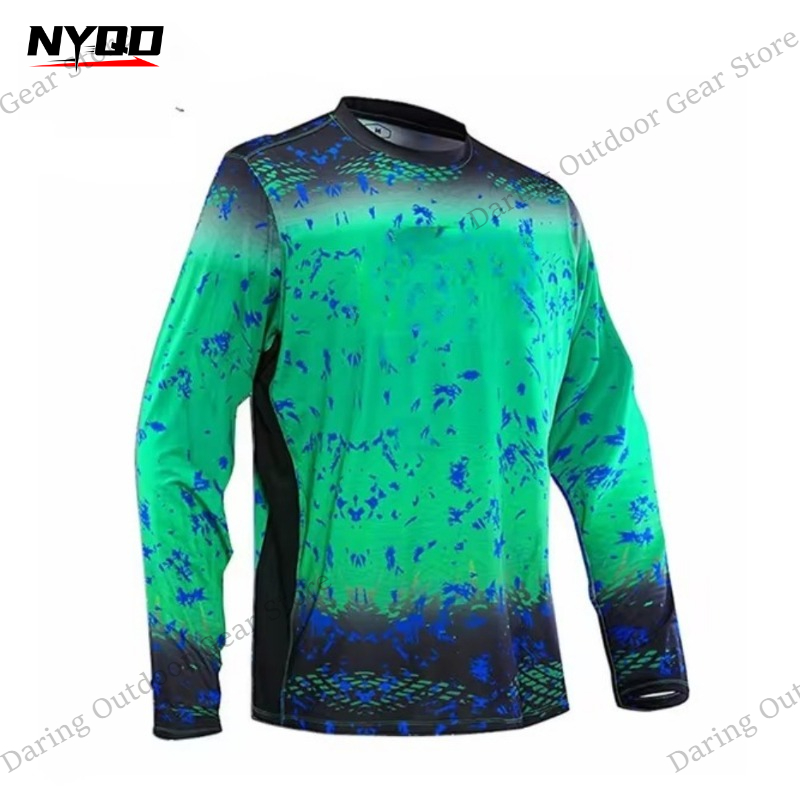 Men's Long Sleeve UPF 50+ Fish - Fishing Shirt Uv Protection incelemesi ve fiyatı
