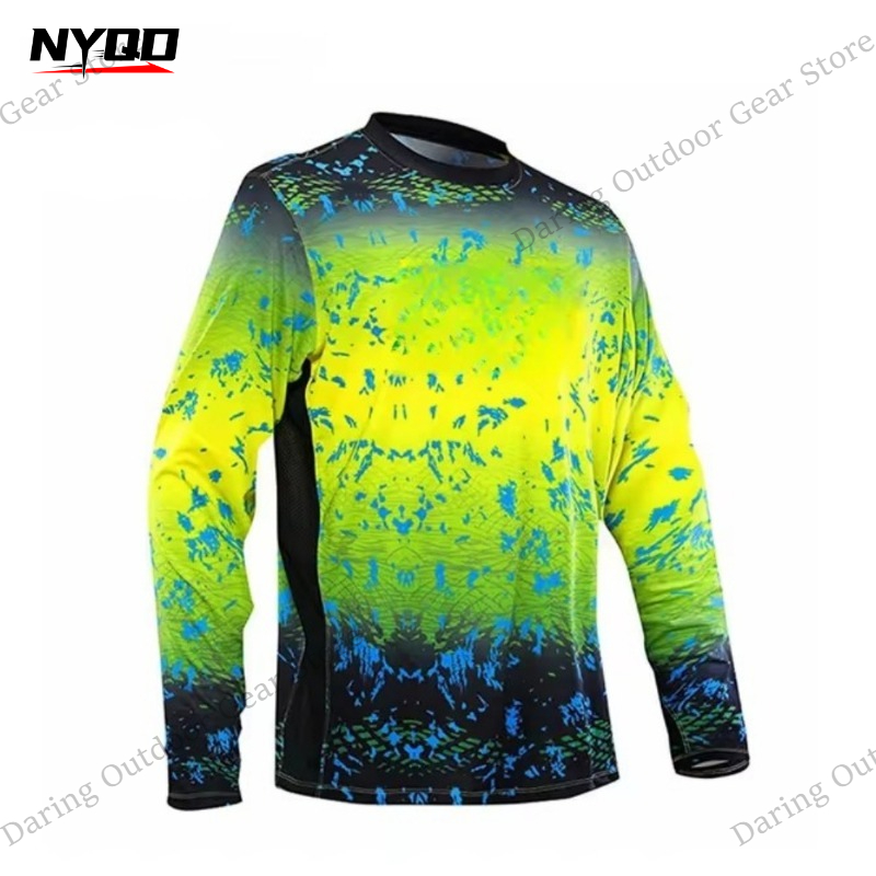 Men's Long Sleeve UPF 50+ Fish - Fishing Shirt Uv Protection incelemesi ve fiyatı