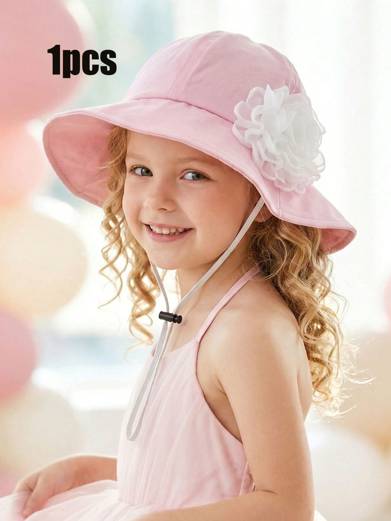 1Pc 3-8Y Girls White Big Flowe - Fishing Hat incelemesi ve fiyatı