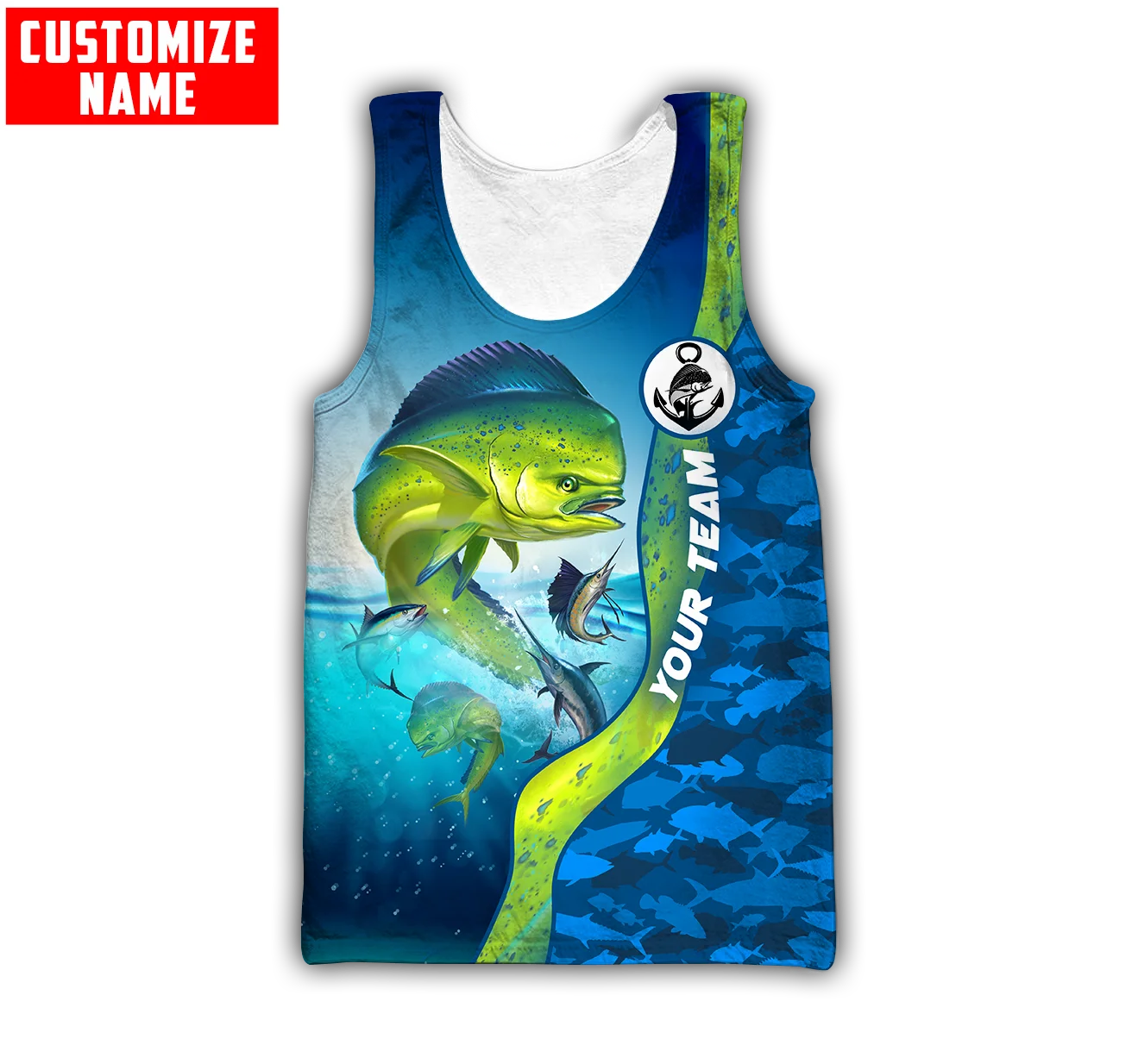 Custom name Mahi mahi fishing  - Fishing Vest incelemesi ve fiyatı