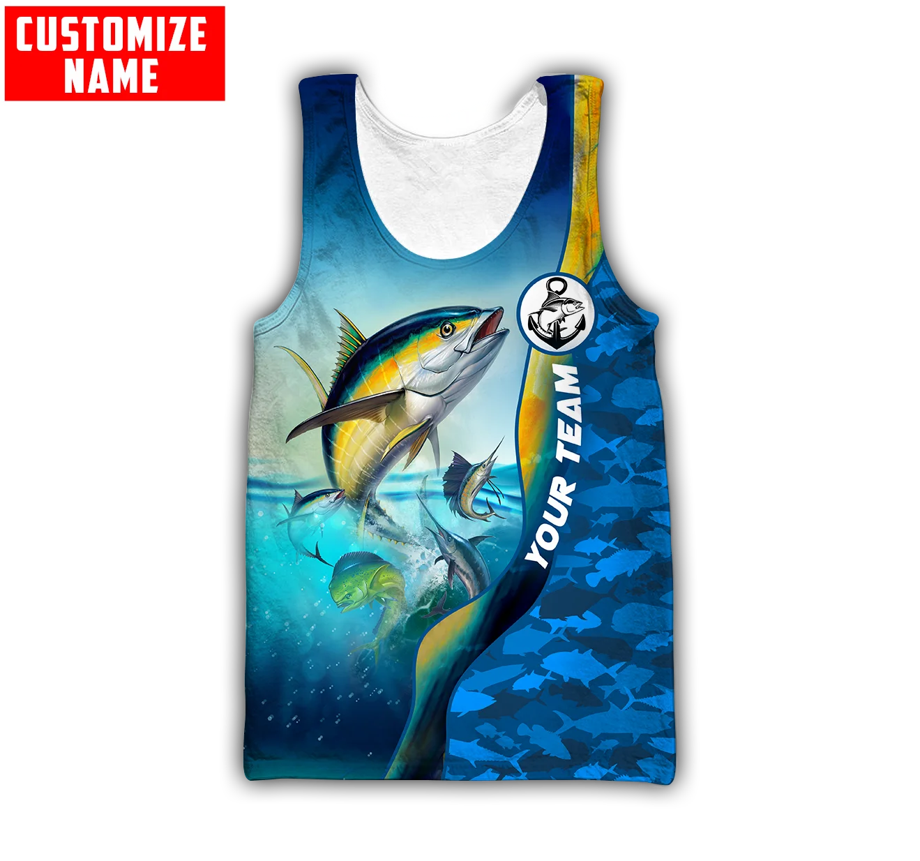 Custom name Mahi mahi fishing  - Fishing Vest incelemesi ve fiyatı