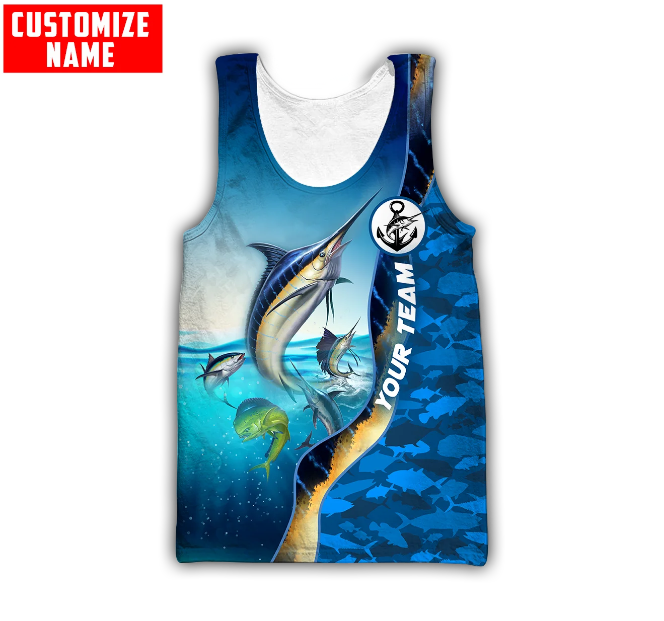 Custom name Mahi mahi fishing  - Fishing Vest incelemesi ve fiyatı