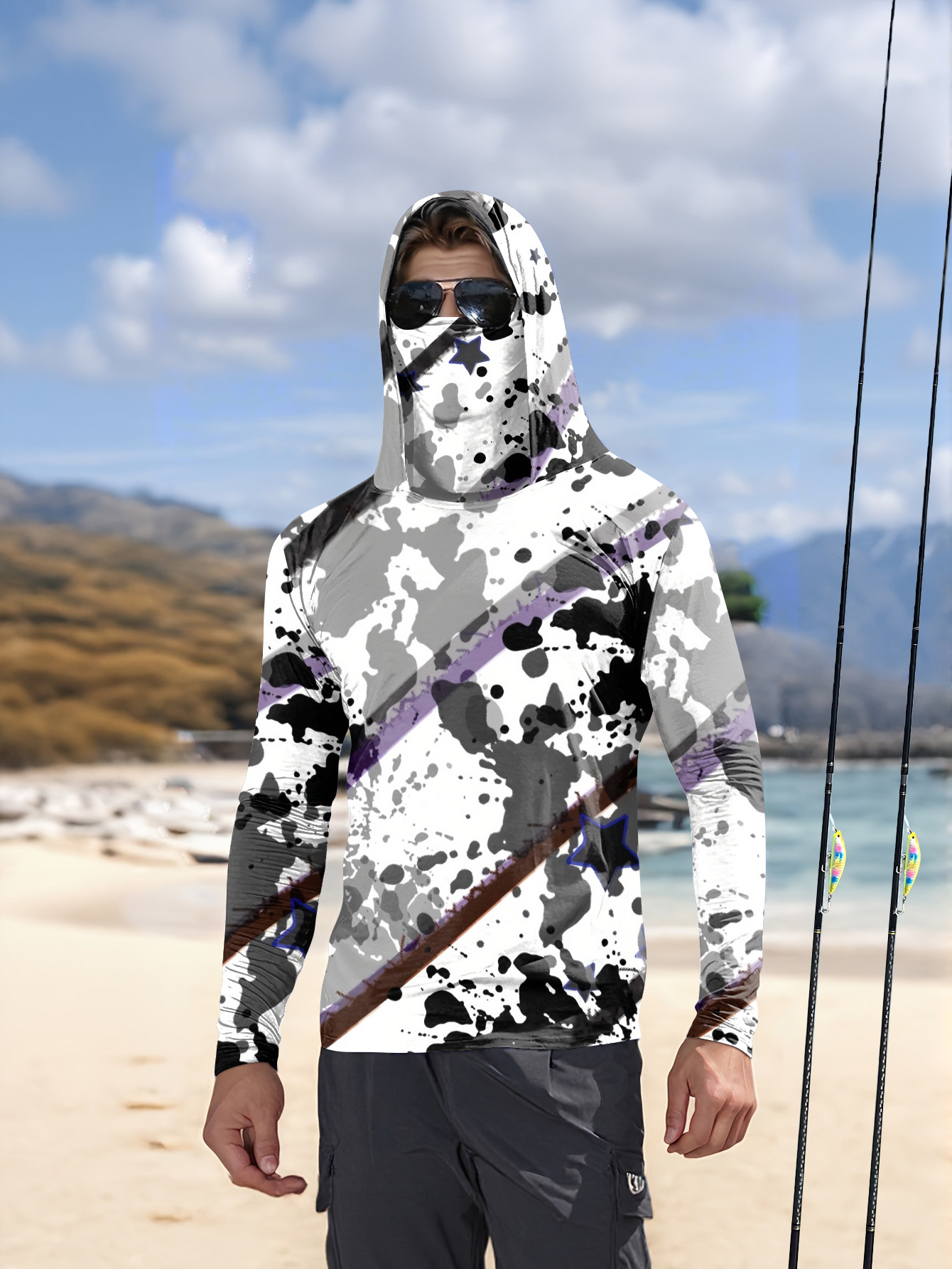 Men Hood Fishing Shirt long sl - Fishing Shirt Uv Protection incelemesi ve fiyatı