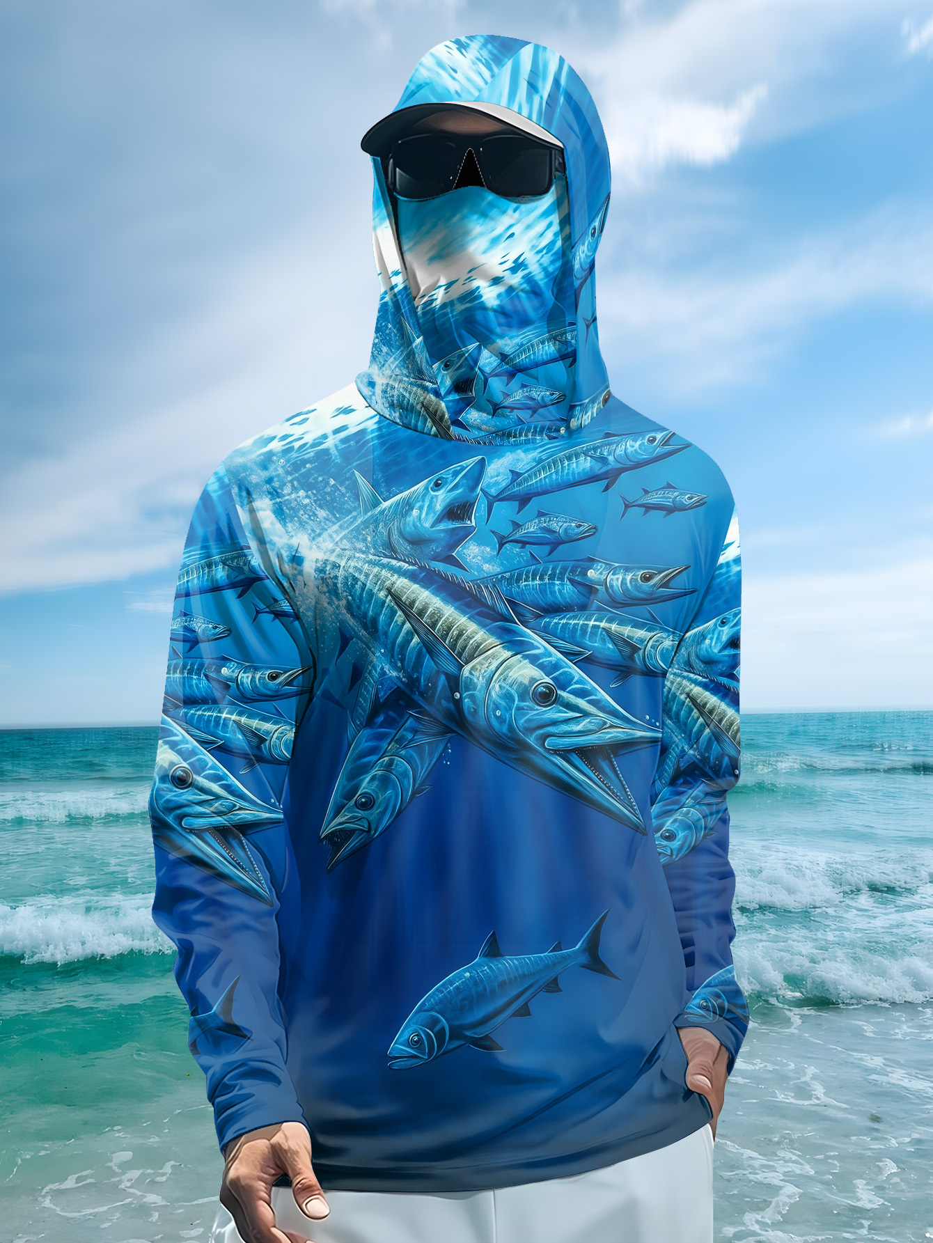 Men Hood Fishing Shirt long sl - Fishing Hoodie incelemesi ve fiyatı