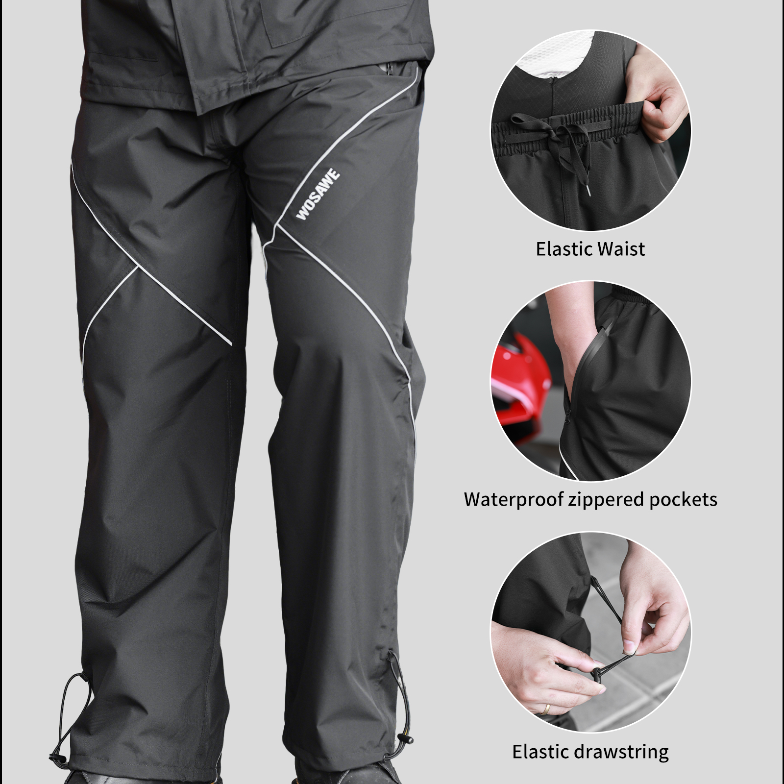 WOSAWE Cycling Rain Pants Wate - Fishing Rain Suit incelemesi ve fiyatı